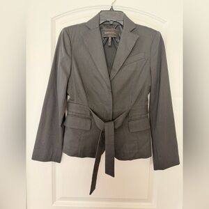 BCBGMaxAzria Charcoal Pinstripe Blazer with Belt
